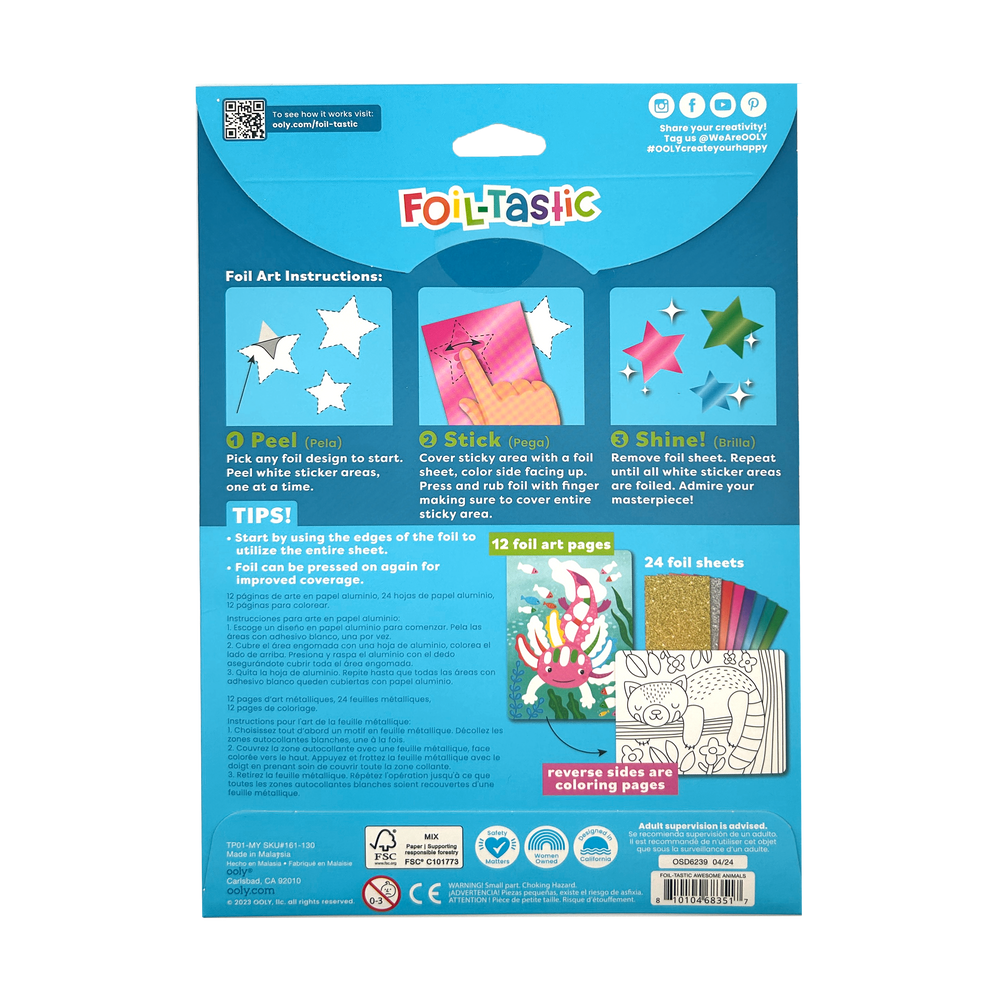 Foil-tastic Foil Art & Coloring Awesome Animals