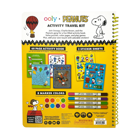 Ooly x Peanuts Activity Travel Kit & Double-Ended Markers
