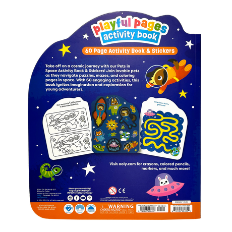Playful Pages Activity Book Pets in Space