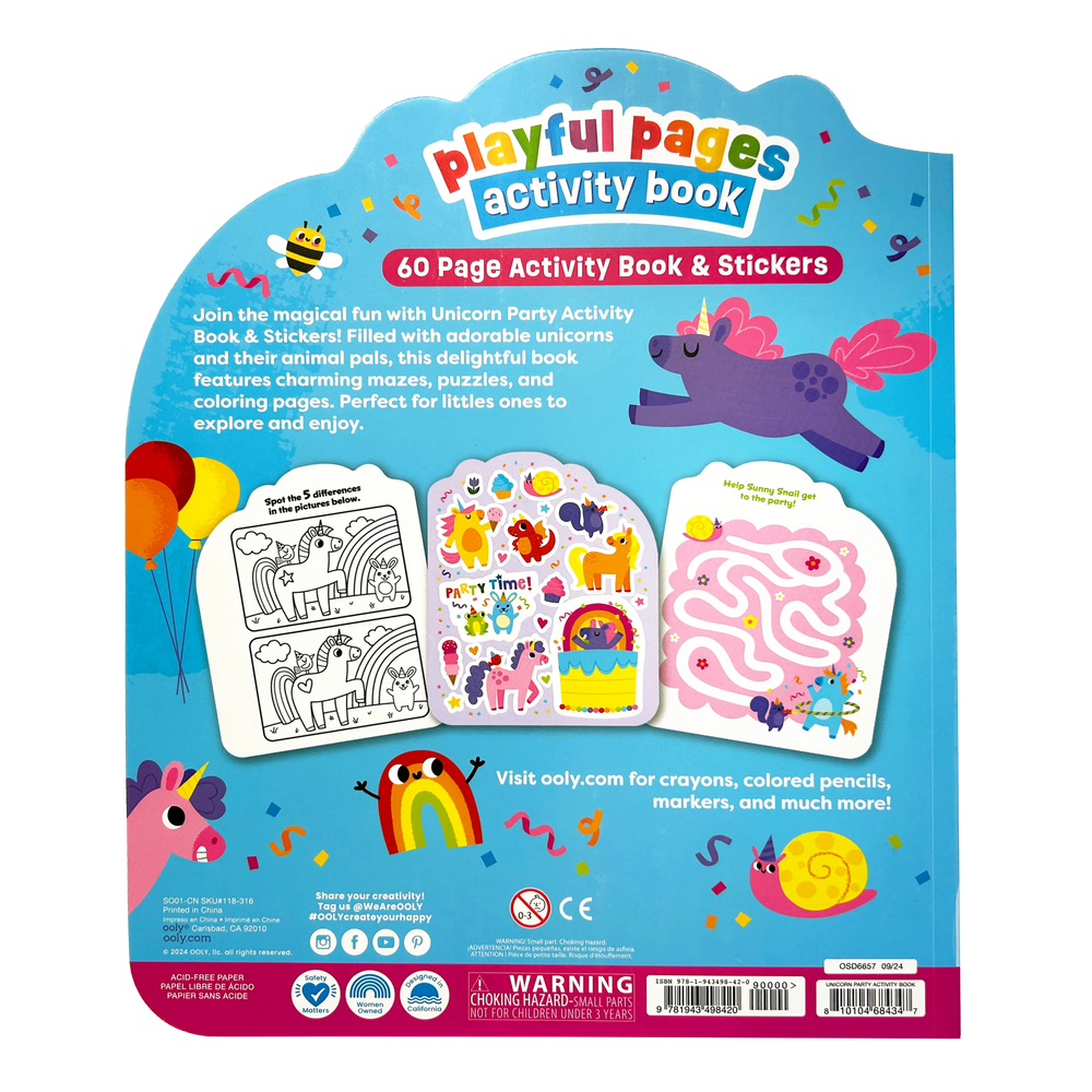 Playful Pages Activity Book Unicorn Party