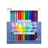 Rainbow Sparkle Glitter Markers - Set of 15