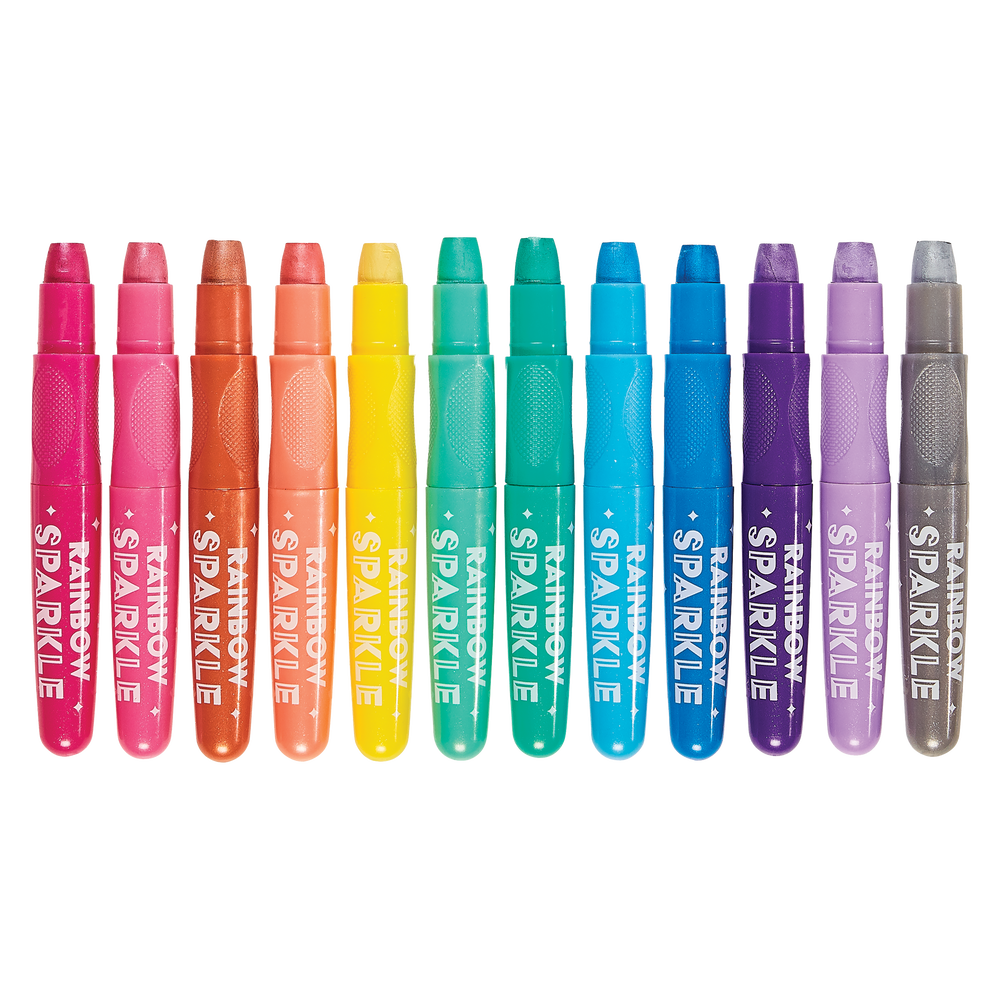 Rainbow Sparkle Metallic Watercolor Gel Crayons - Set of 12
