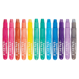 Rainbow Sparkle Metallic Watercolor Gel Crayons - Set of 12