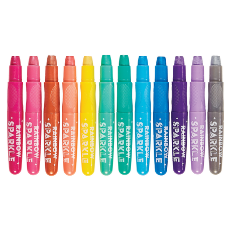 Rainbow Sparkle Metallic Watercolor Gel Crayons - Set of 12