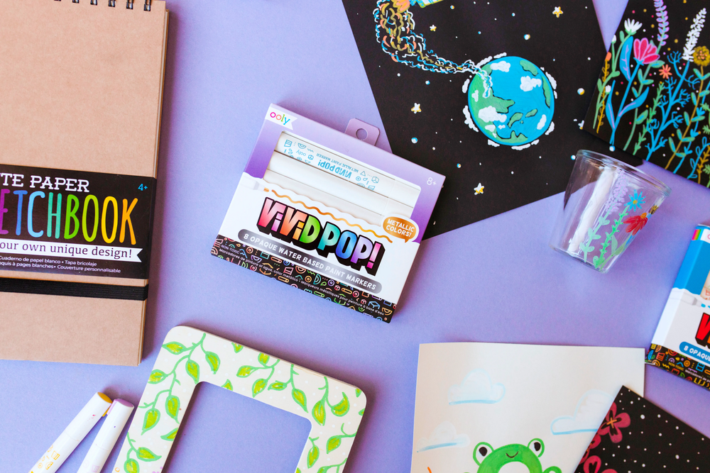 Vivid Pop! 8 Water Based Paint Markers - Metallic