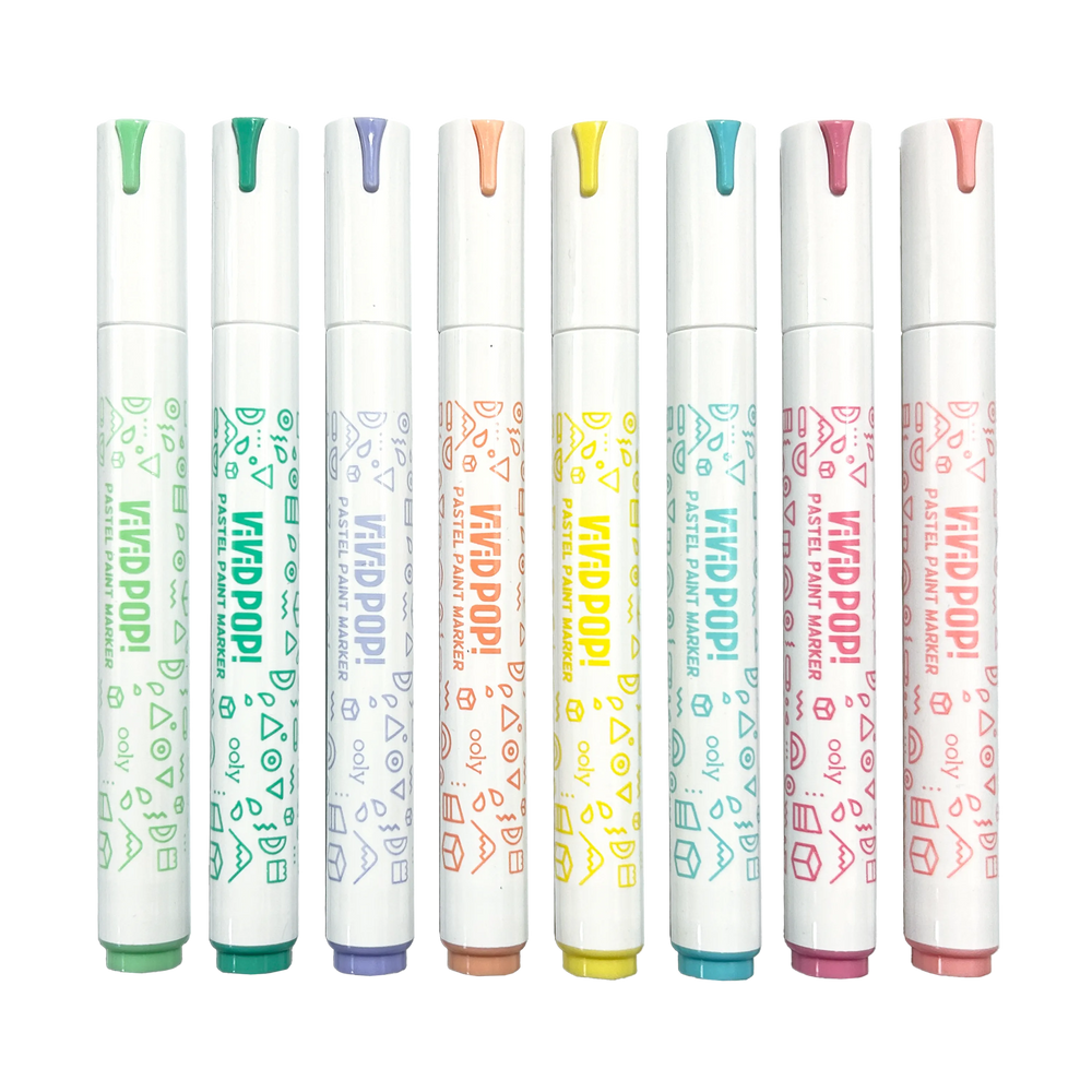 Vivid Pop! 8 Water Based Paint Markers - Pastel