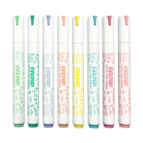 Vivid Pop! 8 Water Based Paint Markers - Pastel