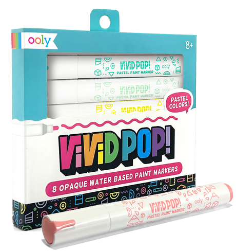 Vivid Pop! 8 Water Based Paint Markers - Pastel