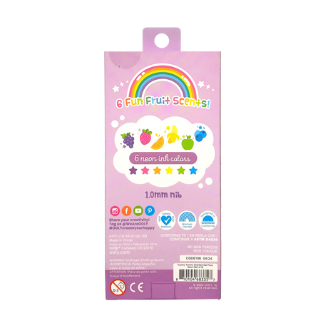 Yummy Yummy 6 Scented Neon Gel Pens