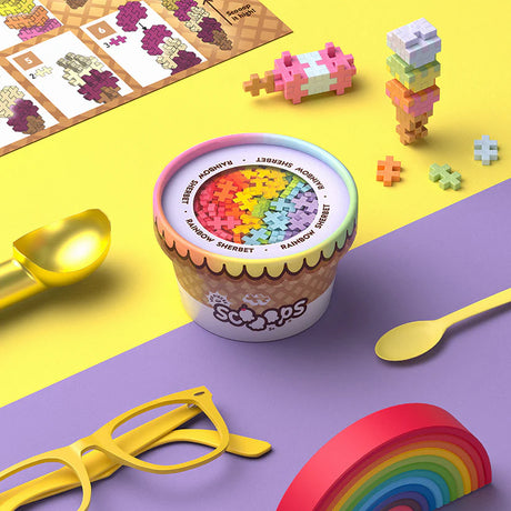 Plus-Plus Scoops Rainbow Sherbert