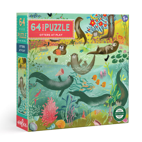 Otters at Play 64 Piece Jigsaw Puzzle