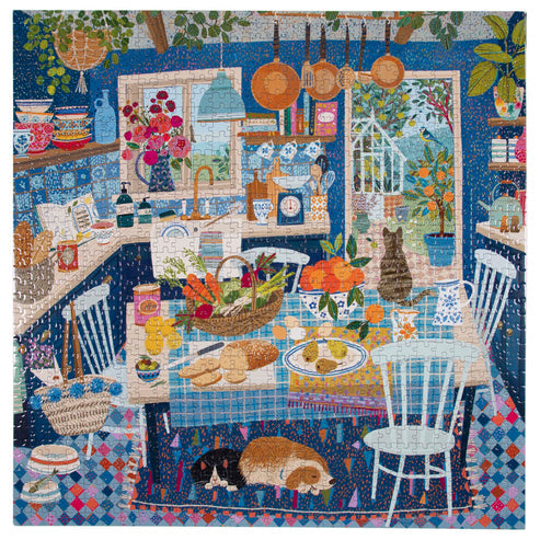 Blue Kitchen 1000 Piece Square Puzzle