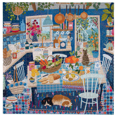 Blue Kitchen 1000 Piece Square Puzzle