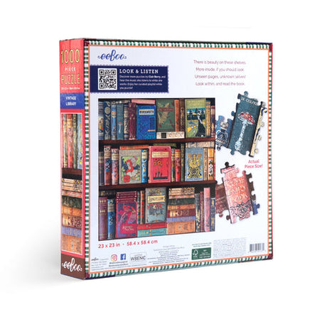 Vintage Library 1000 Piece Square Puzzle