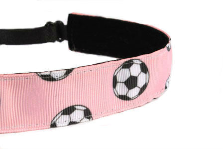 Pink Soccer Balls Headband