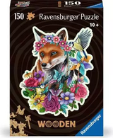 Colorful Fox Wooden Shaped 150 Piece Jigsaw Puzzle