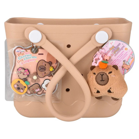 Beach Tote Bag with Charms, Capybara