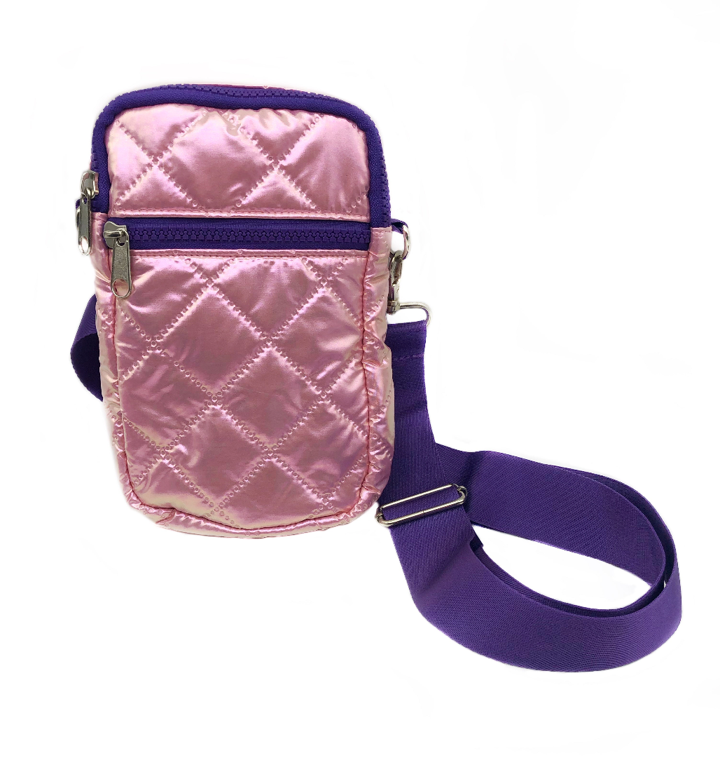 Pink Shimmer Puffer Bag