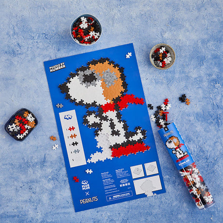 Plus-Plus Peanuts Puzzle By Number Tubes Flying Ace