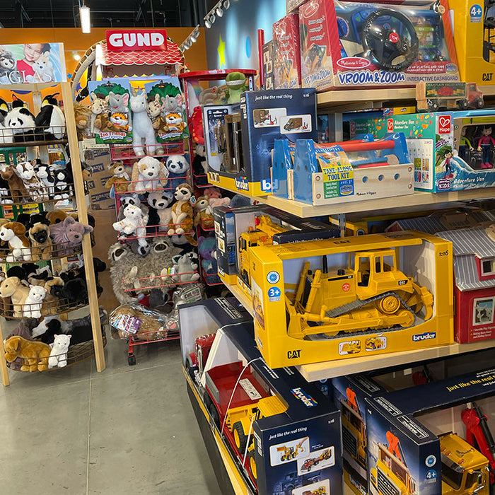 Turner Toys store interior - Bruder toys and plush GUND