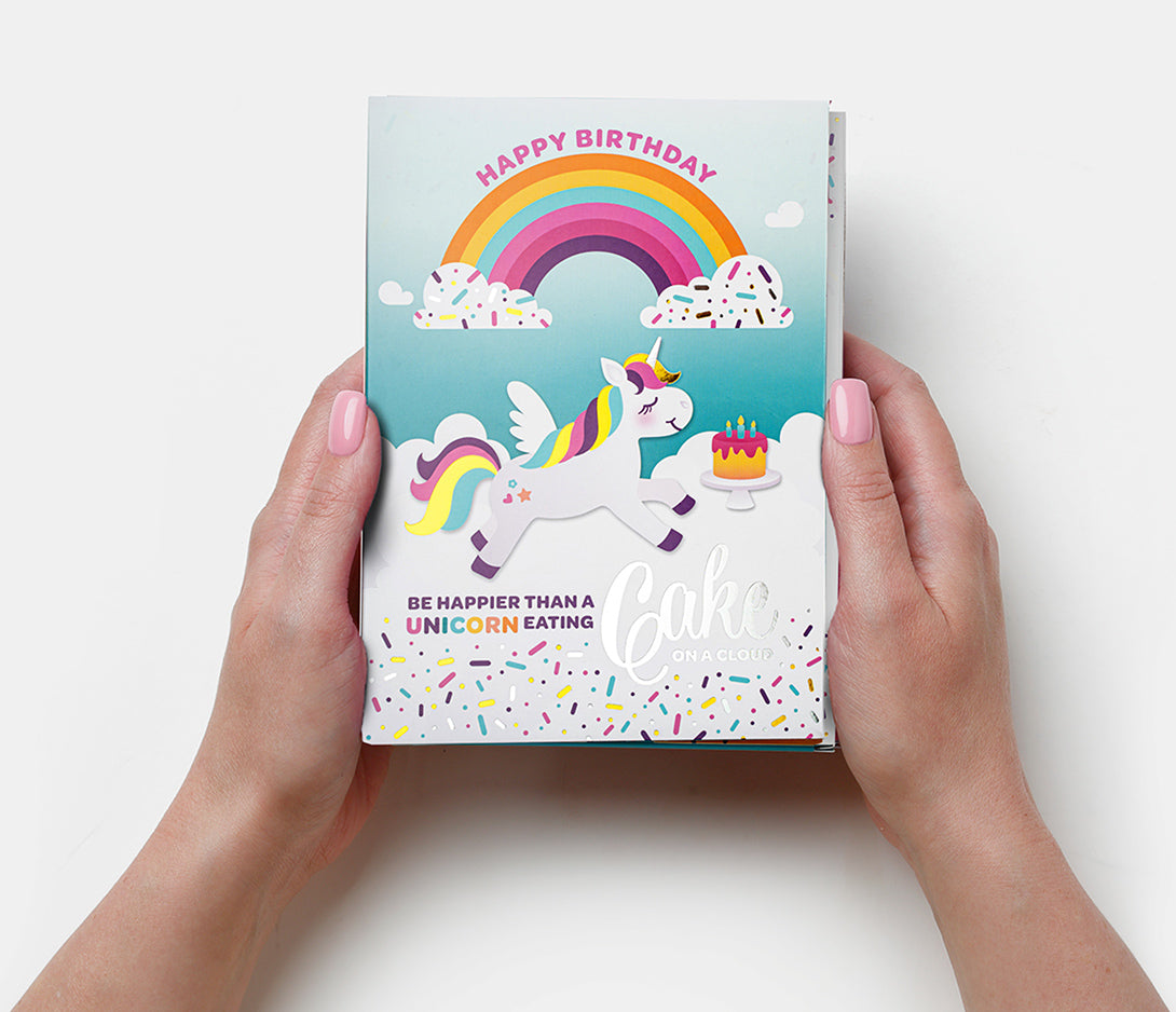 Unicorn Birthday Cake Card - Vanilla