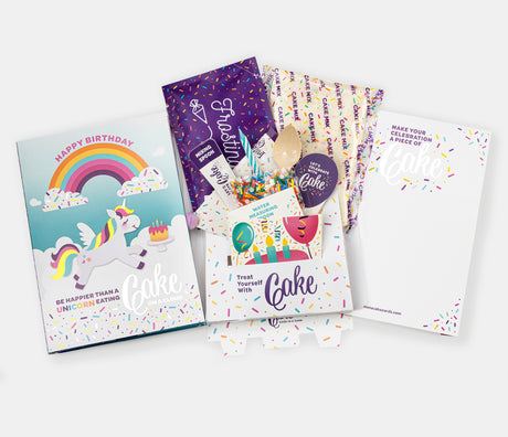 Unicorn Birthday Cake Card - Vanilla