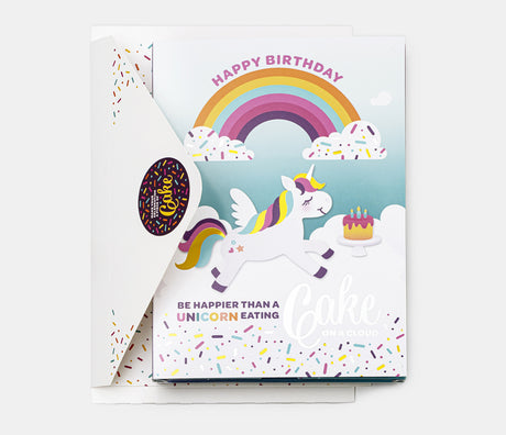 Unicorn Birthday Cake Card - Vanilla