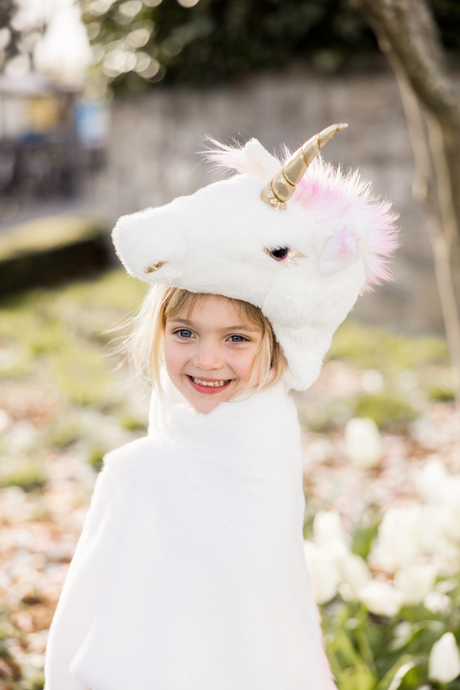 Unicorn Cuddle Cape, White 4-6