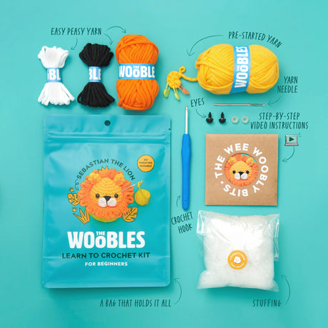 Sebastian the Lion Learn to Crochet Kit