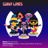 Curly Lines: 5 Figurines NeoFunk Band