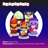 Dragosonic: 5 Figurines Volcano Pop Band