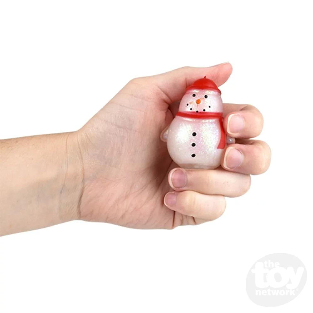 Squish Sticky Snowman Christmas 2.25"