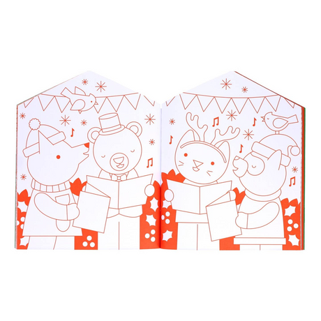 Christmas Coloring Book with Stickers