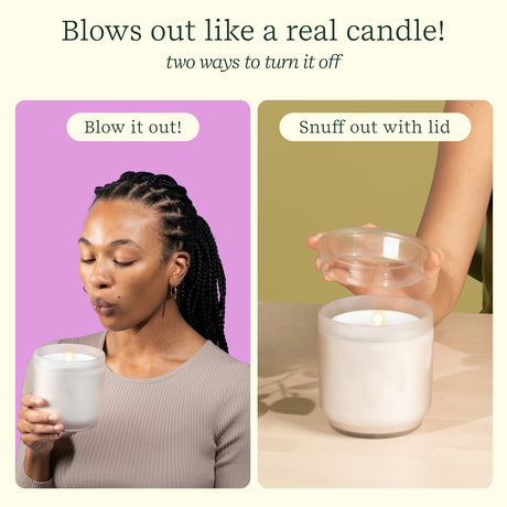 Lifelines Flameless Candle Diffuser Frost Cream
