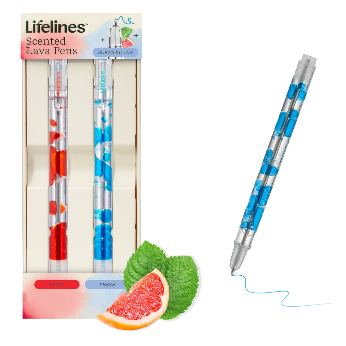 Lifelines Scented Lava Pen Set Blue/Red