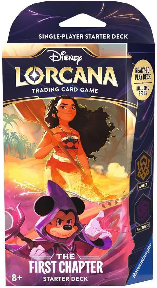 all starter decks lorcana Lorcana TCG First Chapter Starter Deck: Amber/Amethyst – Turner Toys