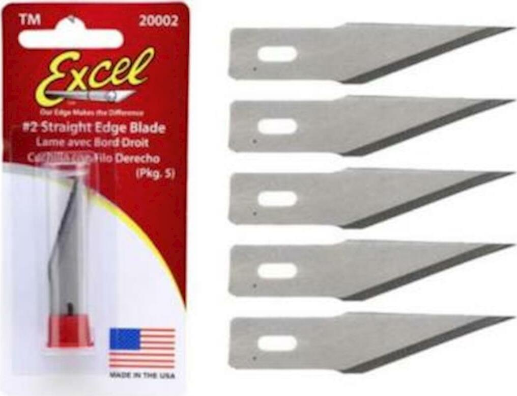 Excel No.2 Straight Edge Replacement Blades (2)