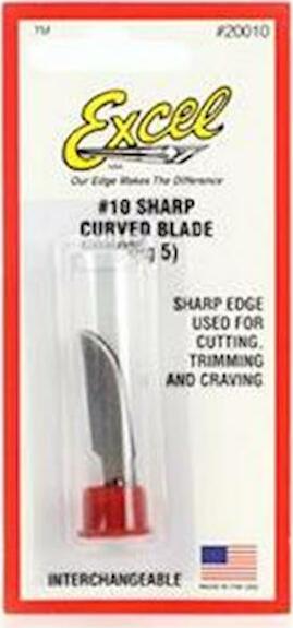 Excel #10 Sharp Curved Edge Replacement Blades (5)