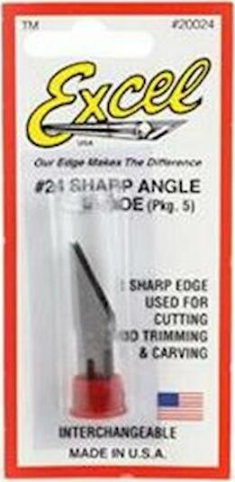 Excel #24 Sharp Angled Deburring Replacement Blades (5)