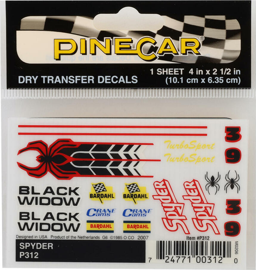 PineCar Dry Transfer,Spyder