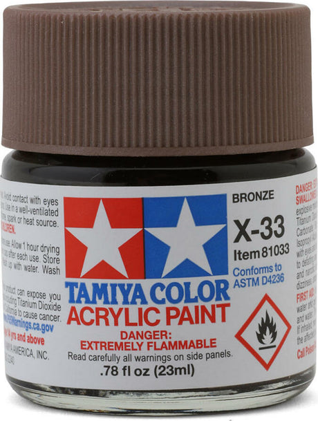 Tamiya X33 Bronze Gloss Finish Acrylic Paint (23ml)