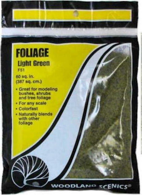 Woodland Scenics Foliage Bag, Light Green/90.7 sq. in.