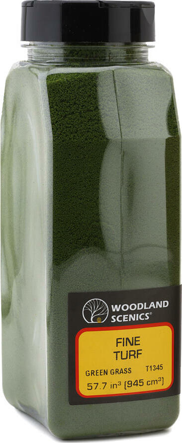 Woodland Scenics Fine Turf Shaker, Green Grass/50 cu. in.