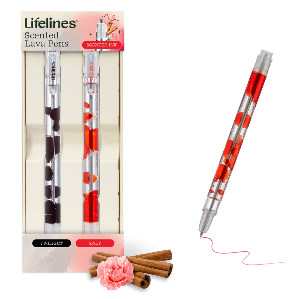 Lifelines Scented Lava Pen Set Black/Red