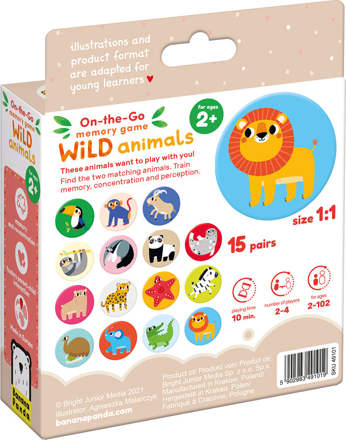 On-the-Go Memory Game Wild Animals