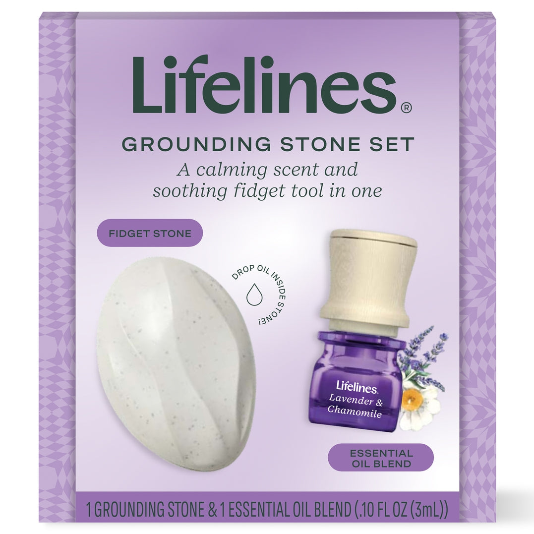 Lifelines Grounding Stone & Oil Set - Lavender & Chamomile