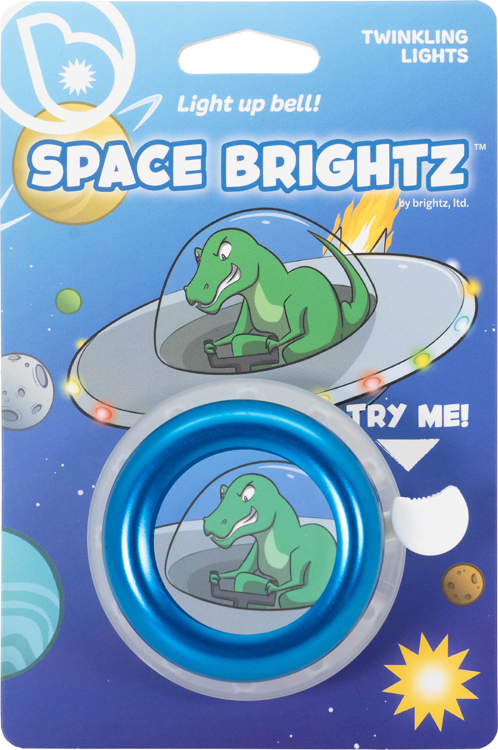 Spacebrightz Blue Kidz Bicycle Bell with Twinkling LEDs