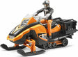 Snowmobile with driver and accessories
