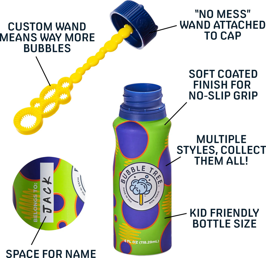 4oz Aluminum Refillable Bubble Bottle (assorted styles)