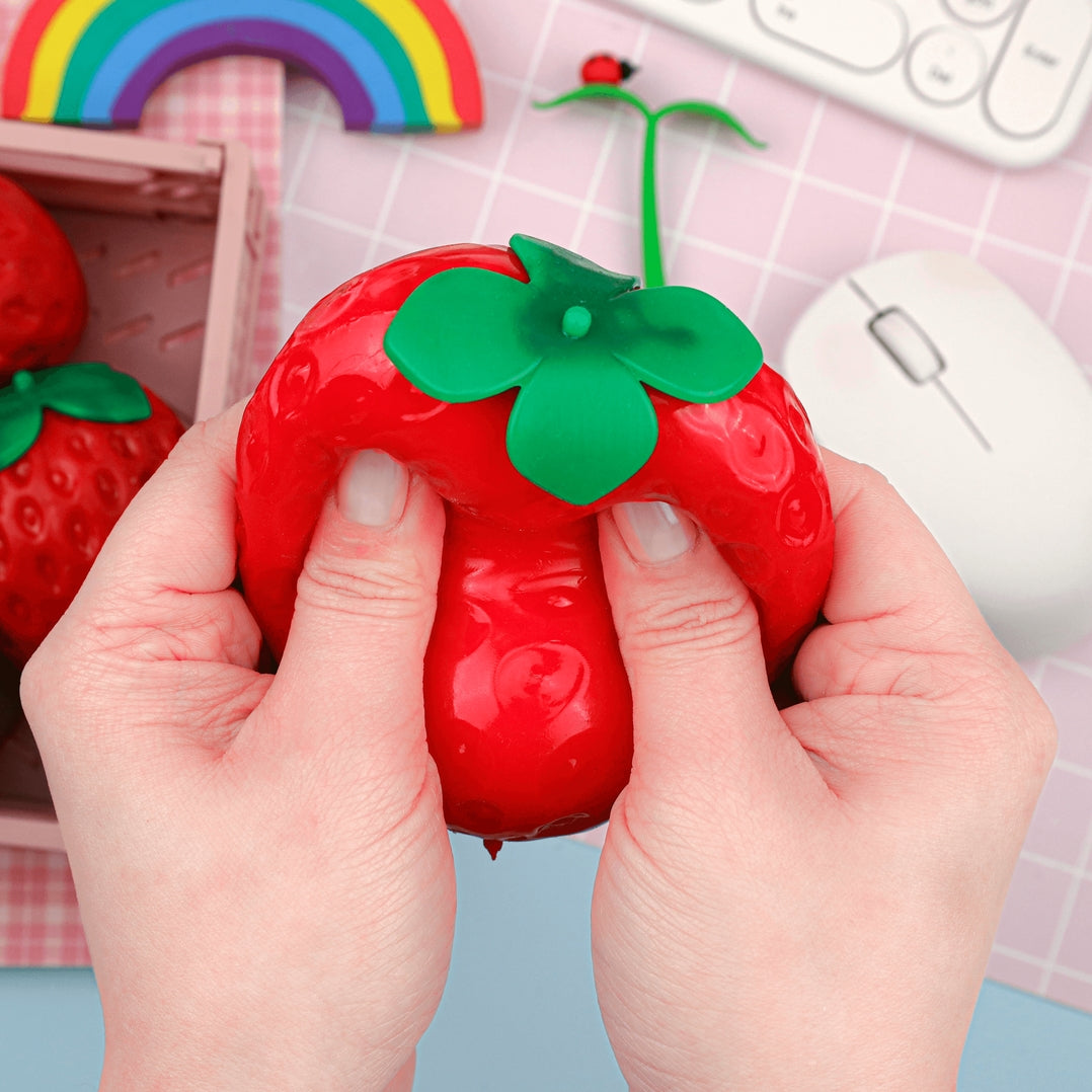 Strawberry Shaped Sensory Squishy Toy